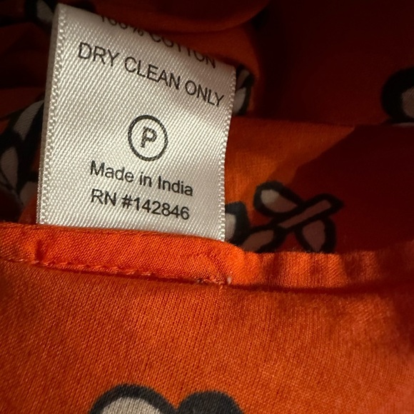 Rhode Orange Floral Print Midi Length Dress size S - Picture 9 of 12